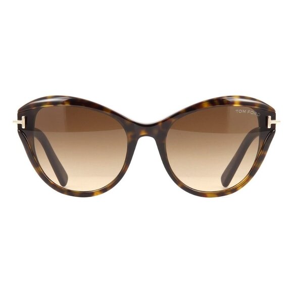 A0825Z New TOM FORD Leigh Havana Cat Eye FT0850/S 52F Sunglasses Women - Picture 2 of 4